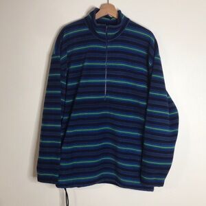 Vintage Gap pro fleece colorful quarter zip sweater jacket size large